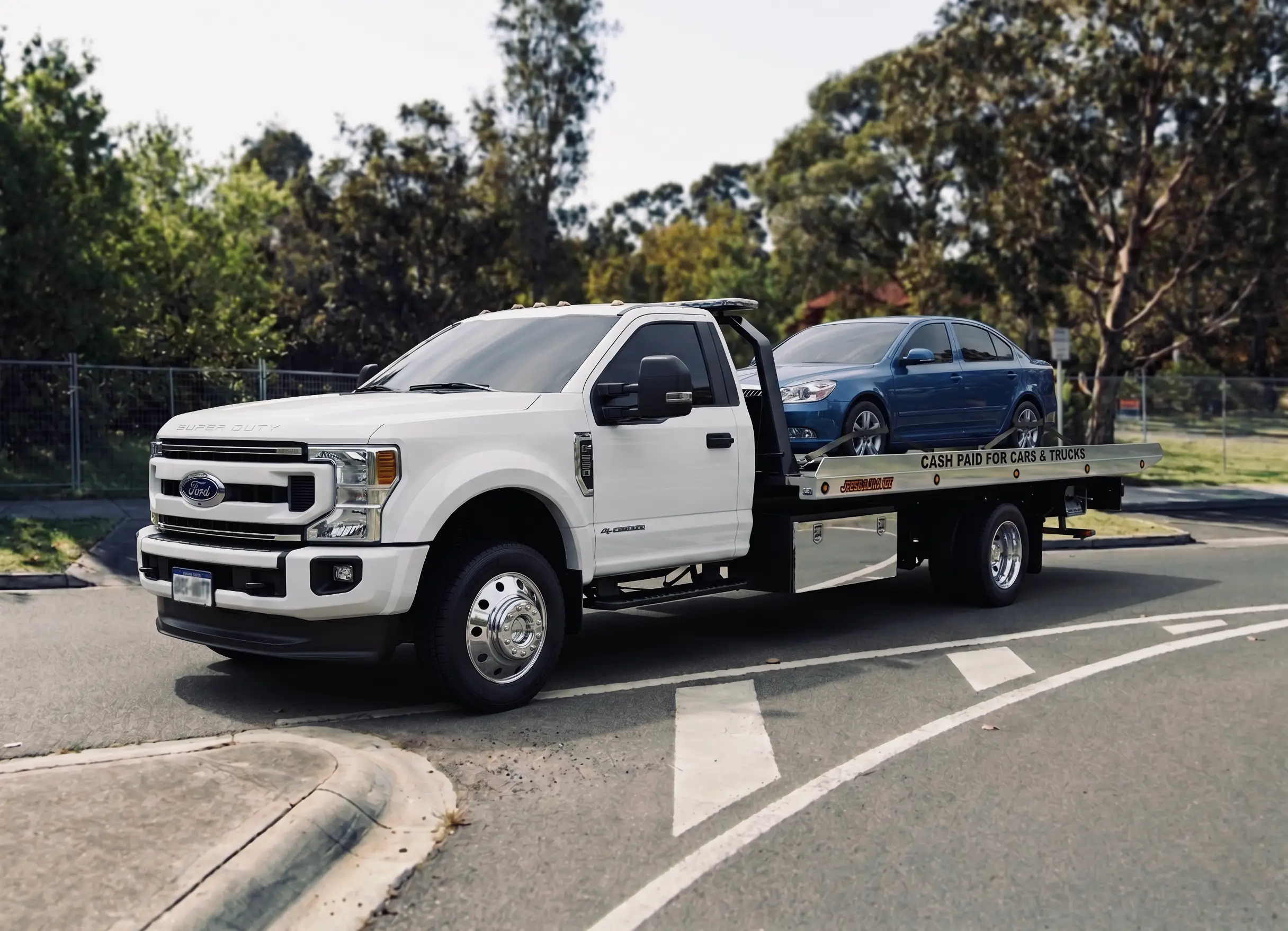 Car breakdown loaded in tow truck in Bundoora