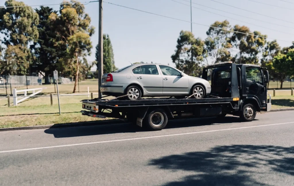 Broken down car in Melbourne area ready to be delivered to destination