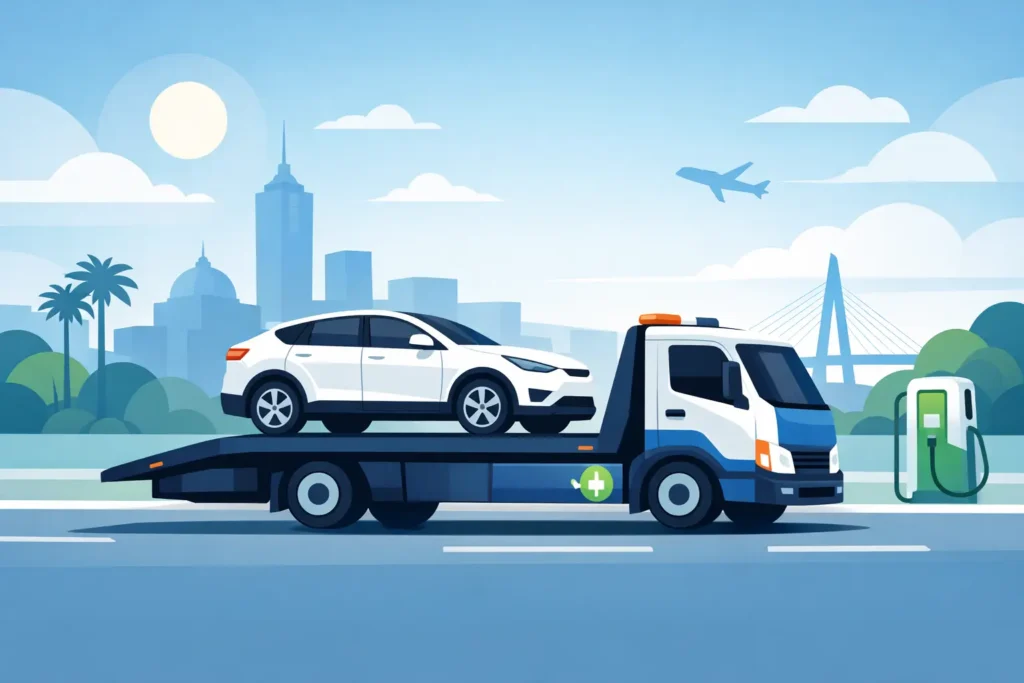 EV Flatbed Towing Case Study for Melbourne Drivers